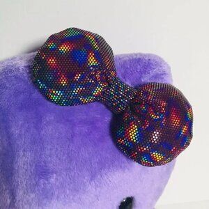 Hello Kitty Build a Bear Replacement Bow Hologram Metallic